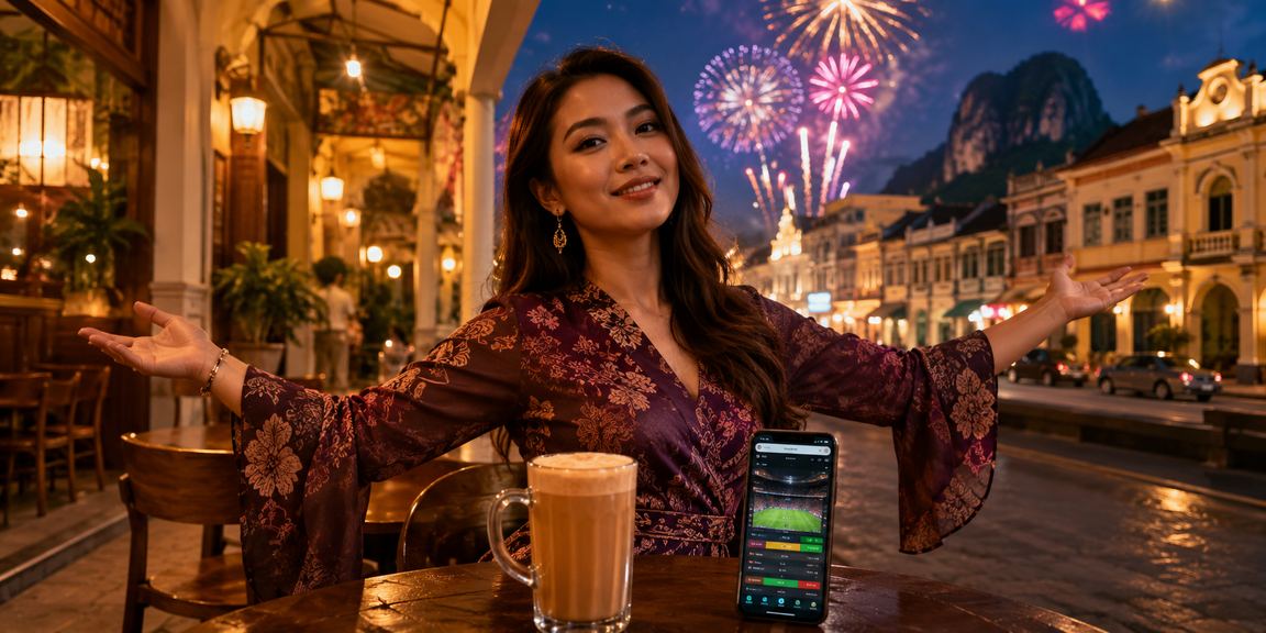 Pengguna Malaysia mengakses platform taruhan mudah alih di Ipoh